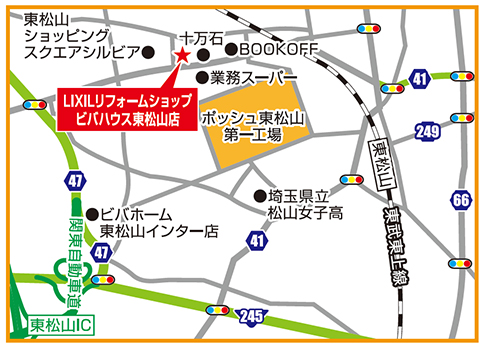 LIXILリフォームショップ ビバハウス東松山店の地図